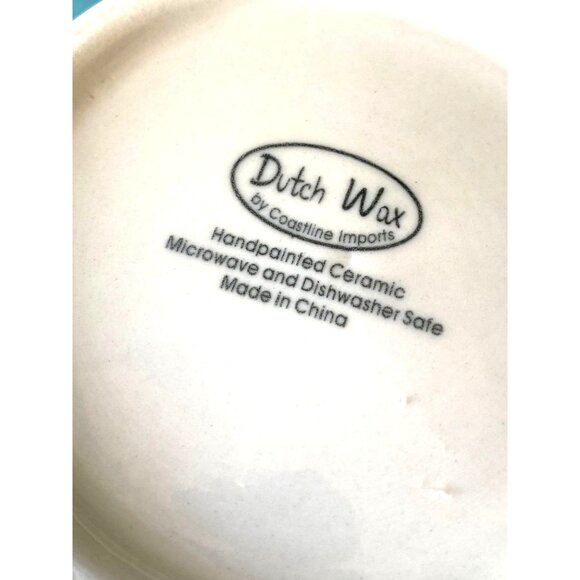 Dutch Wax Peacocks Bowl Handpainted by Coastline Imports 10 Inches - Picture 10 of 12